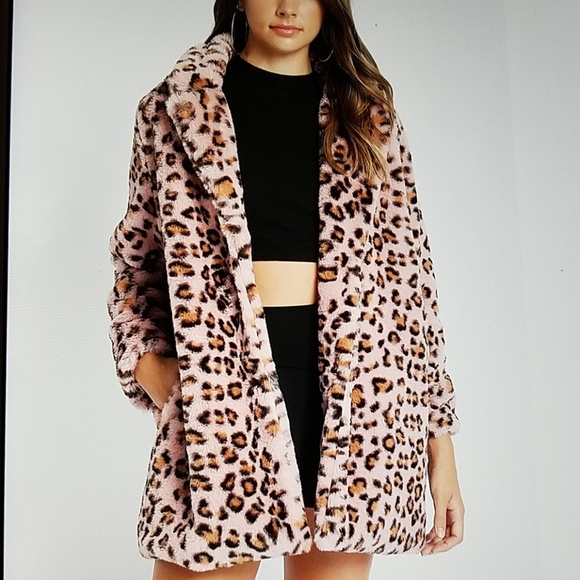 SALE Last 1! Boho leopard delight PINK faux - Picture 2 of 8